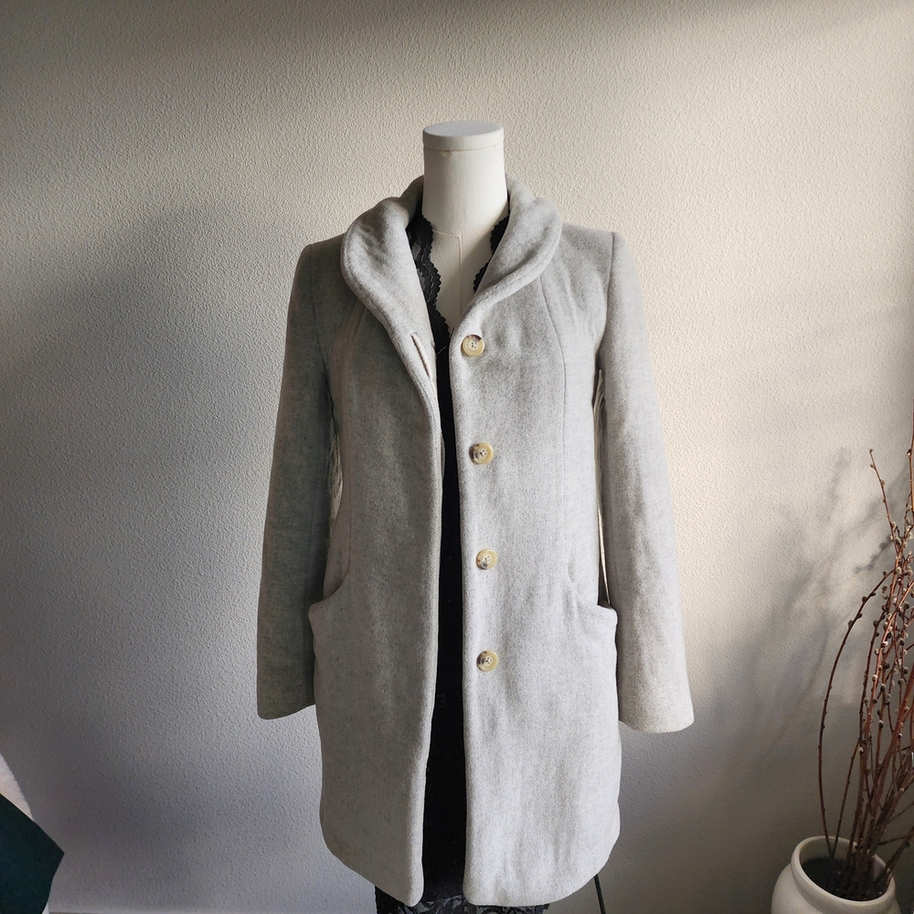 Wilfred Light Gray Cocoon‎ Wool Coat